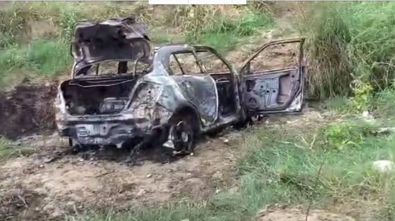 बठिंडा में कार में जिंदा जला प्रॉपर्टी डीलर:दोस्तों के साथ पार्टी करके लौट रहा था, गाड़ी में अचानक लगी आग